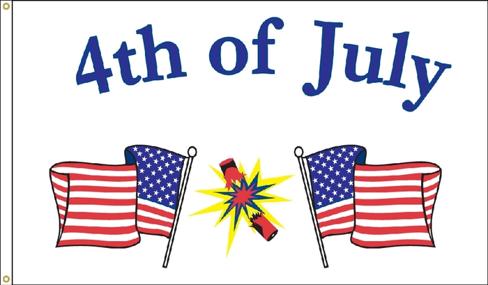 4th Of July Flags Clipart