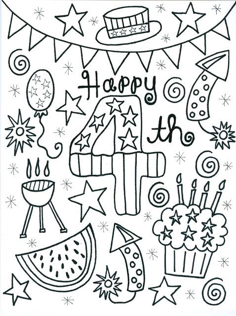 4th of July 2021 Coloring Pages